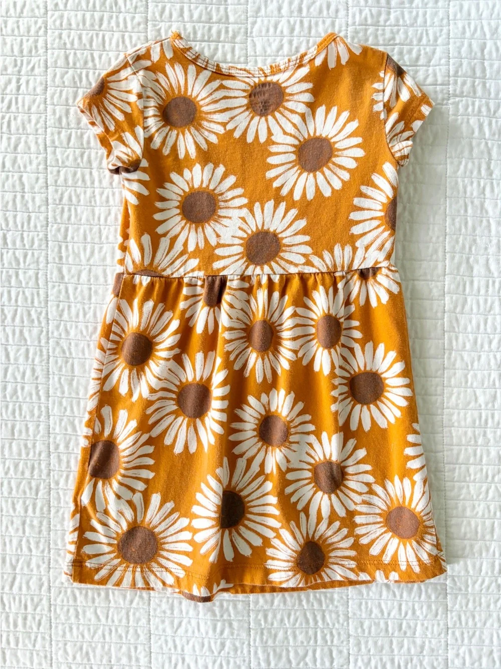Carter's Mustard Yellow Sunflower Print Girls' Dress - Size 3T